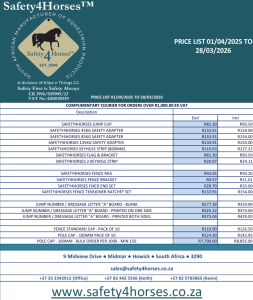 Safety4Horses - 2026 Price List